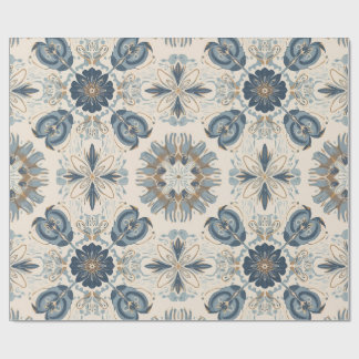 Indigo Boho Floral Mandalas Cadeaupapier