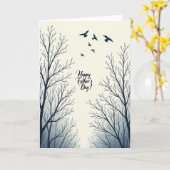 Indigo Bomen Vaderdag Kaart (Gele Bloem)