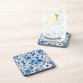 indigo botanische tuin coaster bier onderzetter (Rechterzijde)