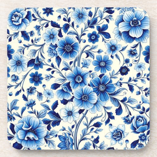 indigo botanische tuin coaster bier onderzetter (Voorkant)
