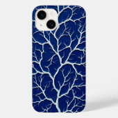Indigo Branch Pattern iPhone Case Style (Achterkant)