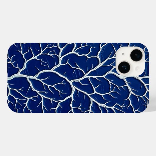 Indigo Branch Pattern iPhone Case Style (Achterkant (horizontaal))
