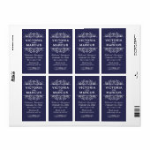 Indigo Bruiloft Wijnfles Monogram Favoriet Labels (Full Sheet)