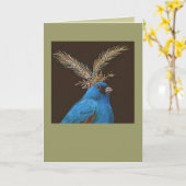 indigo bundelt met weide pet card kaart (Gele Bloem)