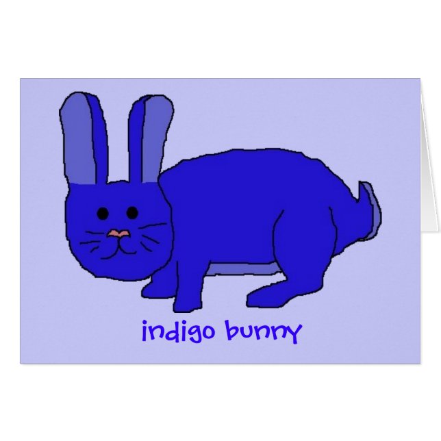 Indigo Bunny kaart (Voorkant Horizontaal)