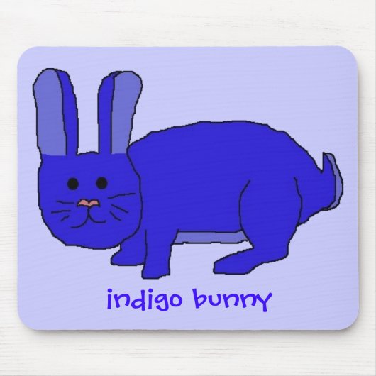 Indigo Bunny mousepad Muismat (Voorkant)