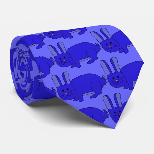 Indigo Bunny stropdas (Opgerold)