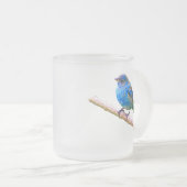 Indigo Bunting Afbeelding (versie 2) Matglas Koffiemok (Voorkant rechts)