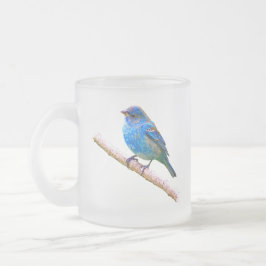 Indigo Bunting Afbeelding (versie 2) Matglas Koffiemok