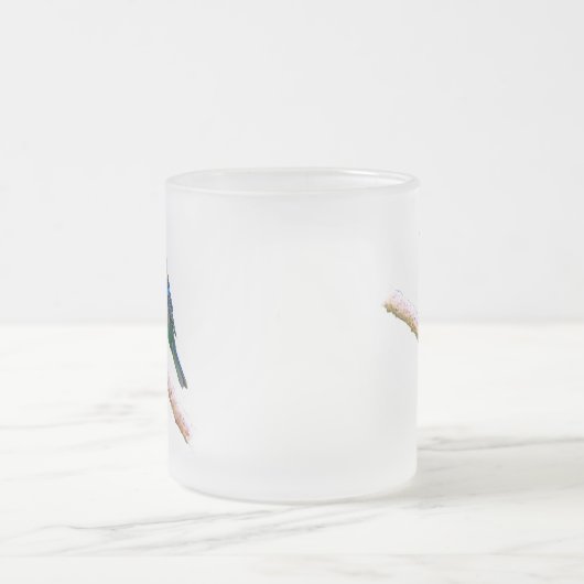 Indigo Bunting Afbeelding (versie 2) Matglas Koffiemok (Center)