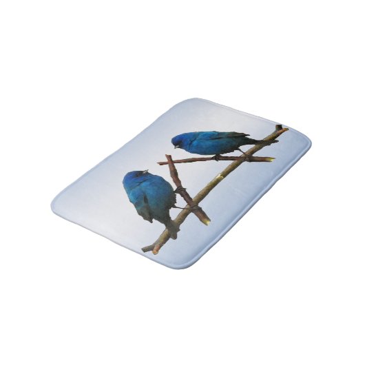 Indigo Bunting Birds Bath Mats Badmat (Gekanteld)