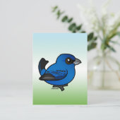 Indigo Bunting Briefkaart (Staand voorkant)