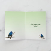 Indigo Bunting Día del Padre Kaart (Binnen)