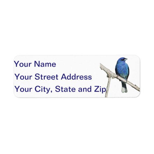 Indigo Bunting Etiket (Voorkant)