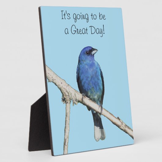 Indigo Bunting Fotoplaat (Zijkant)