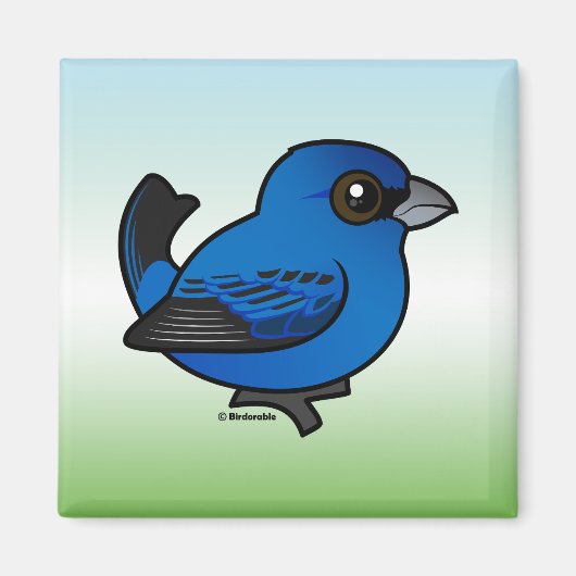 Indigo Bunting Magneet (Voorkant)