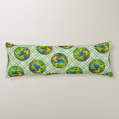 Indigo Bunting op schutting Schilderen Originele V Lichaamskussen (Achterkant)