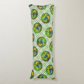 Indigo Bunting op schutting Schilderen Originele V Lichaamskussen (Voorkant Verticaal)