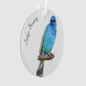 Indigo Bunting Ornament (voorkant)