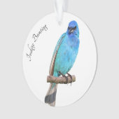 Indigo Bunting Ornament (voorkant)