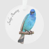 Indigo Bunting Ornament (voorkant)