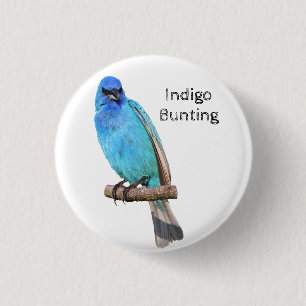 Indigo Bunting Ronde Button 3,2 Cm
