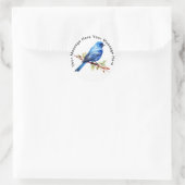 Indigo Bunting Ronde Sticker (Tas)