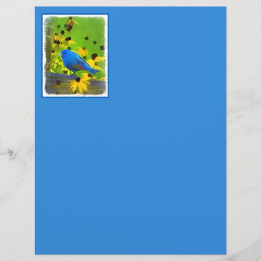 Indigo Bunting Schilderen - Oorspronkelijke vogelk (Voorkant)