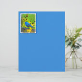 Indigo Bunting Schilderen - Oorspronkelijke vogelk (Staand voorkant)