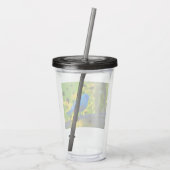 Indigo Bunting Schilderen - Oorspronkelijke vogelk Acryl Drinkbeker (Achterkant)