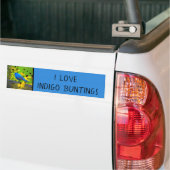 Indigo Bunting Schilderen - Oorspronkelijke vogelk Bumpersticker (Op Truck)