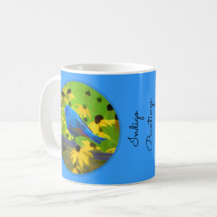 Indigo Bunting Schilderen - Oorspronkelijke vogelk Koffiemok