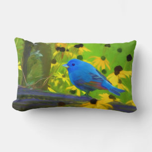Indigo Bunting Schilderen - Oorspronkelijke vogelk Kussen