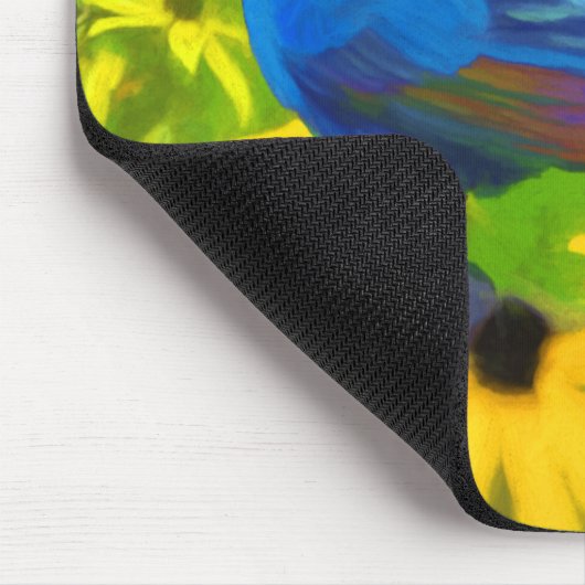 Indigo Bunting Schilderen - Oorspronkelijke vogelk Muismat (Hoek)