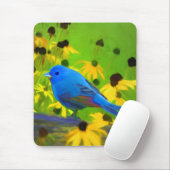 Indigo Bunting Schilderen - Oorspronkelijke vogelk Muismat (Met muis)