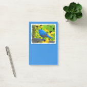 Indigo Bunting Schilderen - Oorspronkelijke vogelk Post-it® Notes (Kantoor)