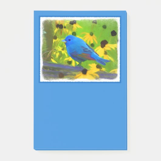 Indigo Bunting Schilderen - Oorspronkelijke vogelk Post-it® Notes (Voorkant)