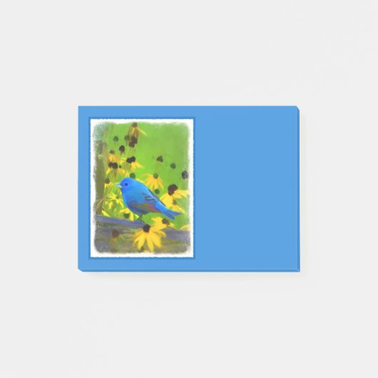Indigo Bunting Schilderen - Oorspronkelijke vogelk Post-it® Notes (Voorkant)