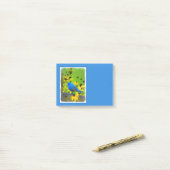Indigo Bunting Schilderen - Oorspronkelijke vogelk Post-it® Notes (Op bureau)