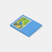 Indigo Bunting Schilderen - Oorspronkelijke vogelk Post-it® Notes (Schuin)