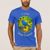 Indigo Bunting Schilderen - Oorspronkelijke vogelk T-shirt (Voorkant)