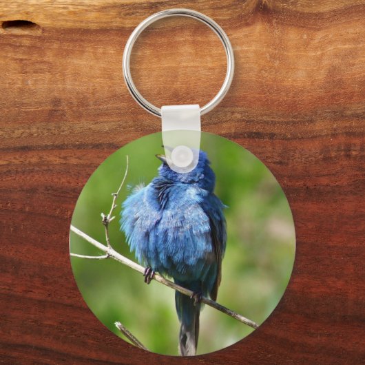 Indigo Bunting Sleutelhanger (Voorkant)