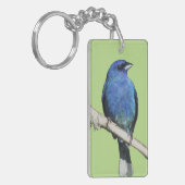 Indigo Bunting Sleutelhanger (Voorkant Links)