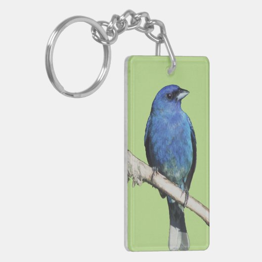 Indigo Bunting Sleutelhanger (Voorkant Links)