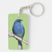 Indigo Bunting Sleutelhanger (achterkant)