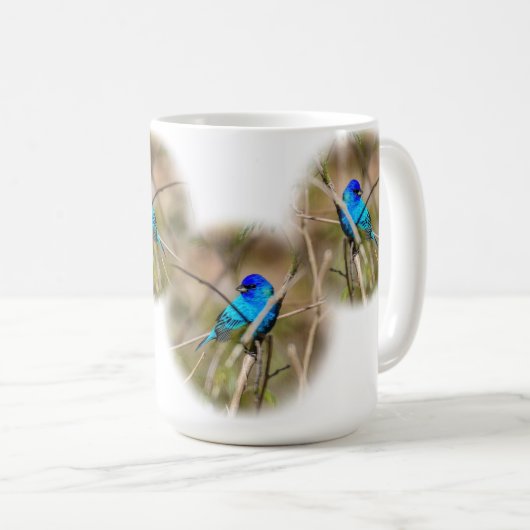 Indigo Bunting Songbird Classic Mug Koffiemok (Voorkant rechts)