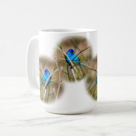 Indigo Bunting Songbird Classic Mug Koffiemok (Voorkant links)