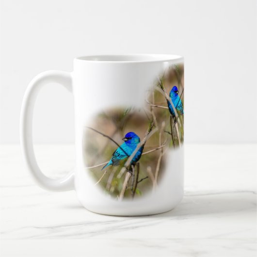 Indigo Bunting Songbird Classic Mug Koffiemok (Links)