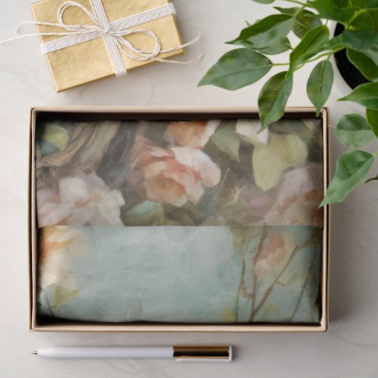 Indigo Bunting Vogel en Bloemen Decoupage Tissuepapier (Geschenk)