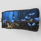 Indigo Butterfly en paddenstoelbos Golfheadcover (Voorkant)